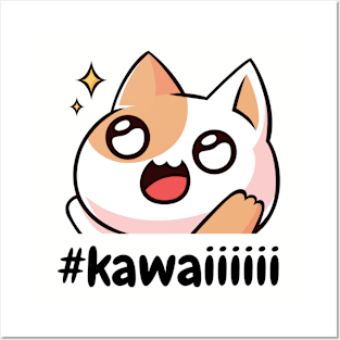 kawaii cat Posters and Art